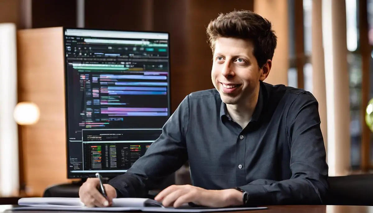 Image of Sam Altman, a prominent figure in the world of artificial intelligence, who has been hired by Microsoft. Altman represents the company's commitment to AI and its future advancements.